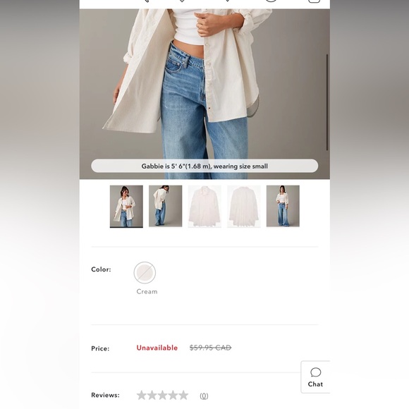 NWT American Eagle Button Up Shirt - Picture 5 of 9